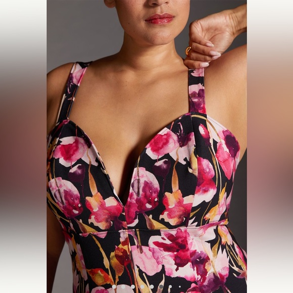 Anthro Floral Sweetheart Jumpsuit - Picture 6 of 15